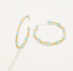 Calm Waters Amazonite Hoop Earrings