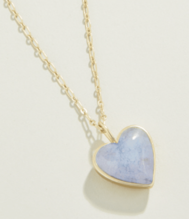 Light Blue Full Heart Necklace