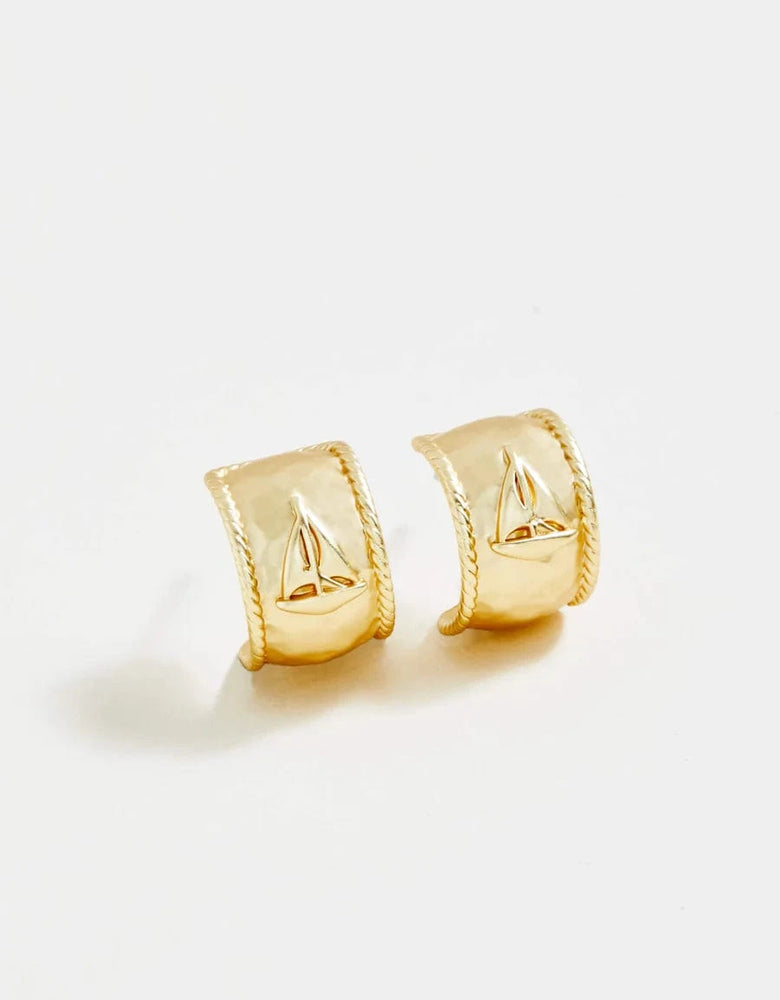 Set Sail 14mm Gold Hoop Earrings