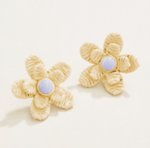 Sweet Straw Natural Flower Earrings