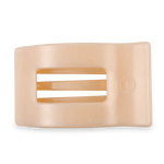 Almond Beige Large Flat Rectangle Clip
