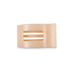 Almond Beige Small Flat Rectangle Clip