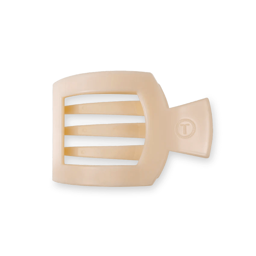 Almond Beige Small Flat Square Clip