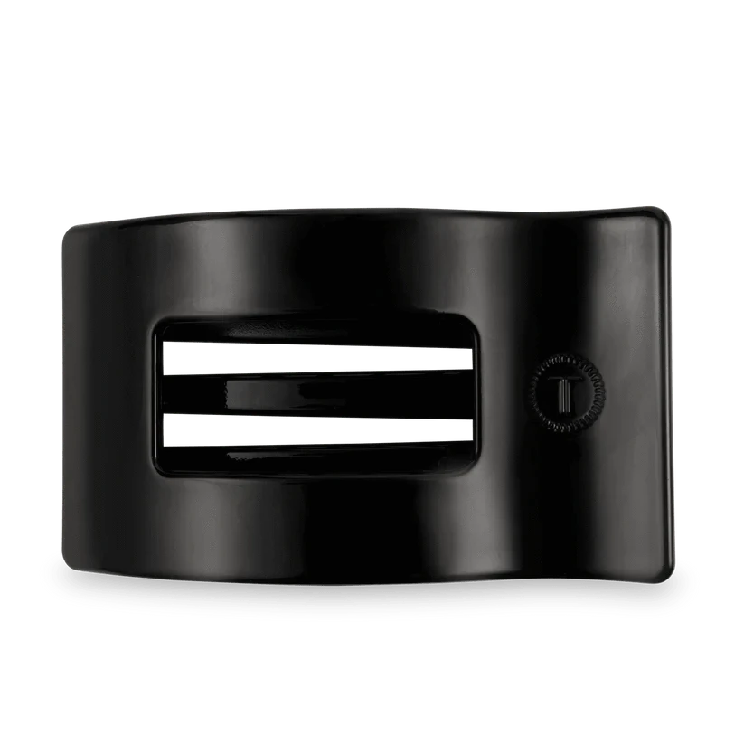 Teleties Jet Black Large Flat Rectangle Clip