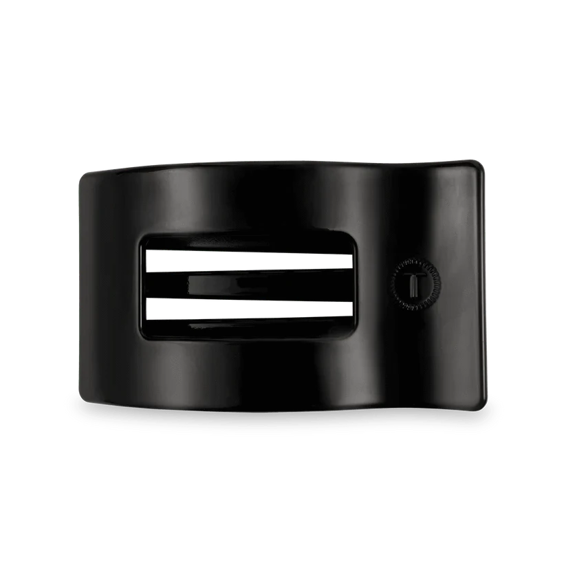 Jet Black Medium Flat Rectangle Clip