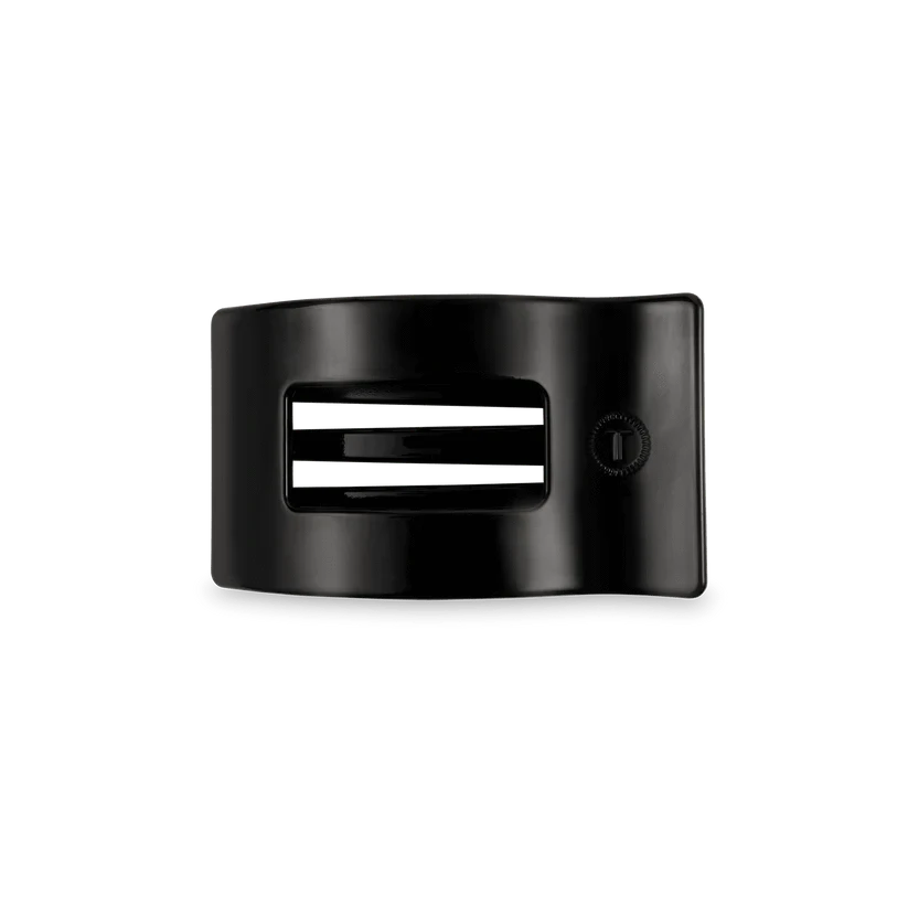 Jet Black Small Flat Rectangle Clip