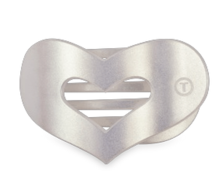 Mother Of Pearl Heart Flat Hair Clip