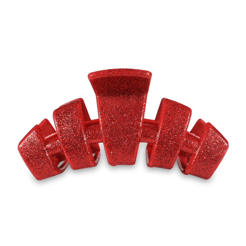 Red Glitter Large Teleties Clip