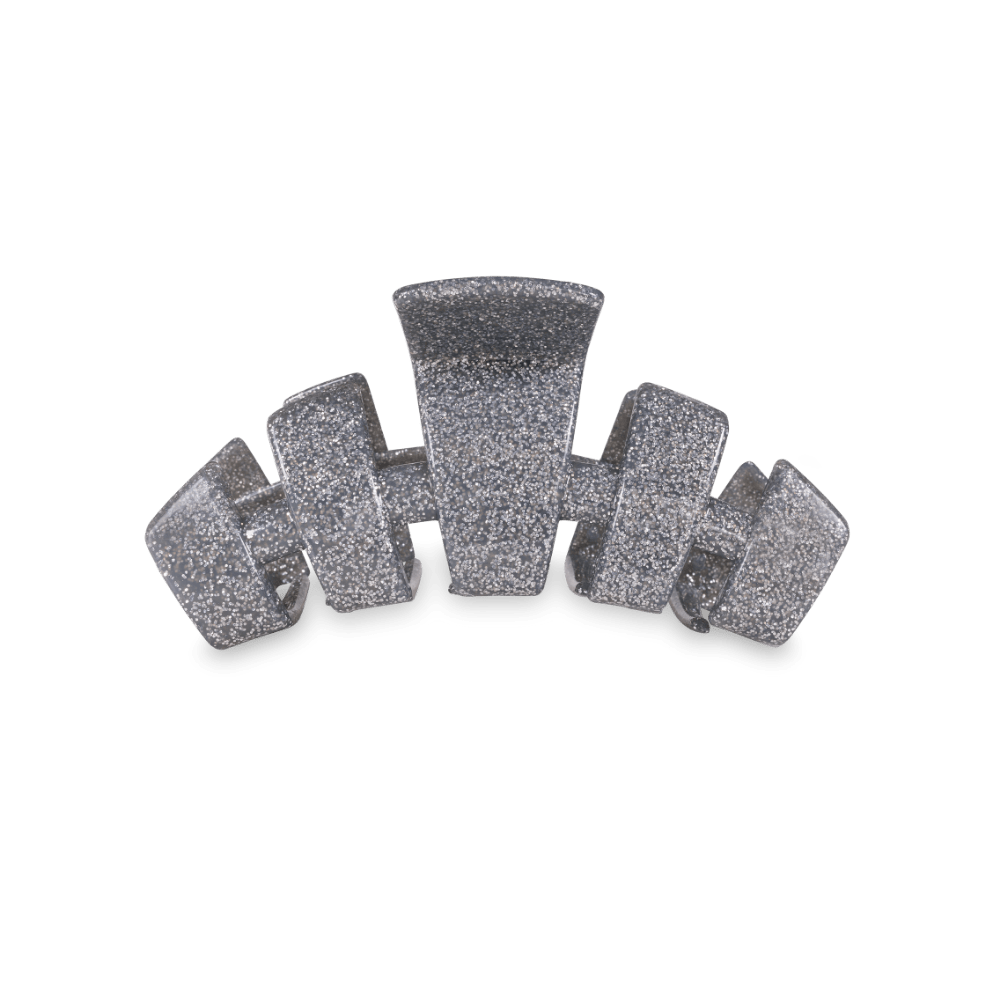 Silver Glitter Large Teleties Clip