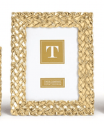 Two's Company 5x7 Gold Braid Picture Frame