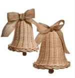 Two's Company Basket Weave Small Christmas Bell