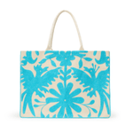 Two's Company Blue Flora & Fauna Tote