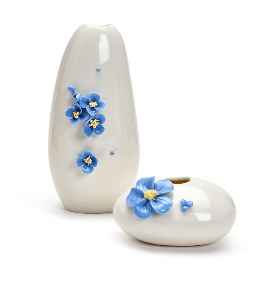 Two's Company Blue Hydrangea Vase