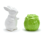 Two's Company Bunny & Cabbage Salt & Pepper Shaker
