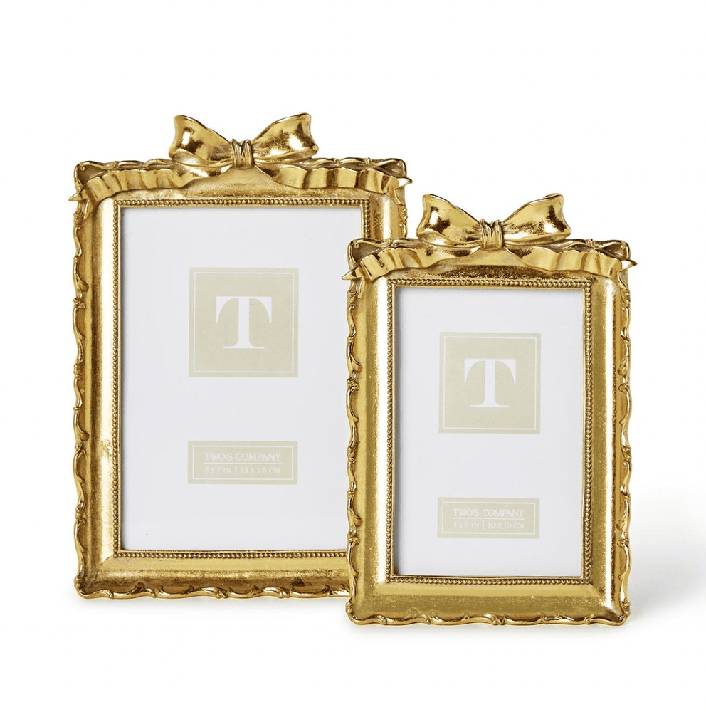 Two's Company Gold Bow Frame
