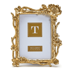 Two's Company Gold Floral 5x7 Frame