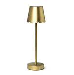 Two's Company Gold Scalloped Cordless LED Table Lamp