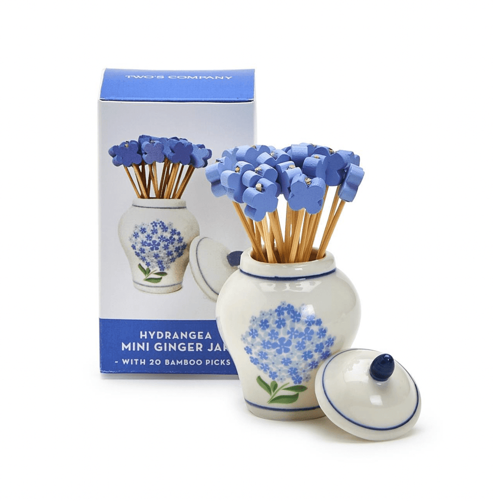 Two's Company Hydrangea Jar Toothpicks