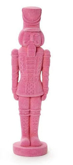 Pink Flocked Nutcracker