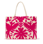 Two's Company Pink Flora & Fauna Tote