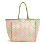 Pink Floral Block Print Tote