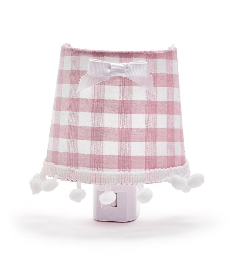 Two's Company Pink Gingham Nightlight