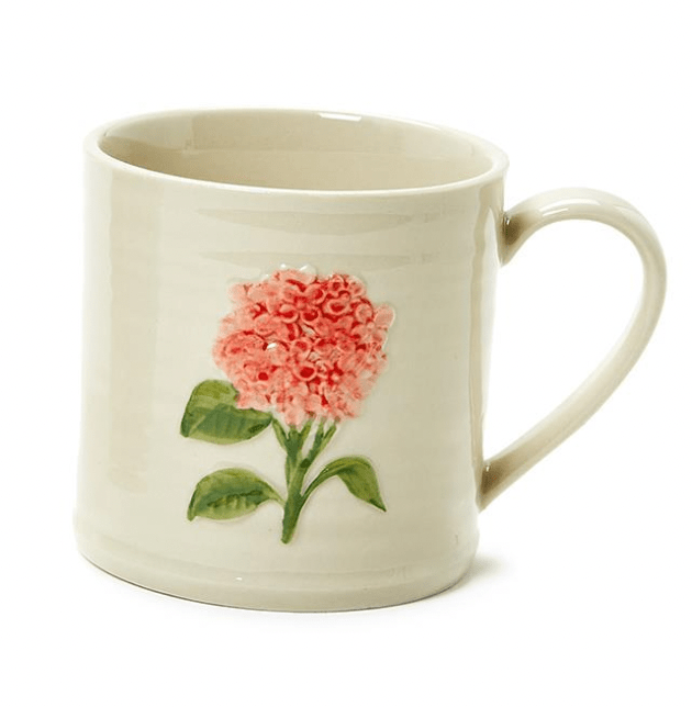 Two's Company Pink Hydrangea Mug