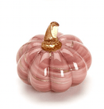 Two's Company Pink Small Glass Pumpkin