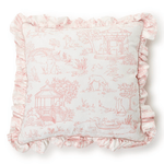 Two's Company Pink Toile Decorative Pillow