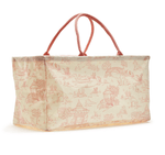 Pink Toile Hamper Bag