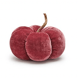 Two's Company Plum Small Velvet Pumpkin