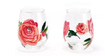 Rose Stemless Wine Glass