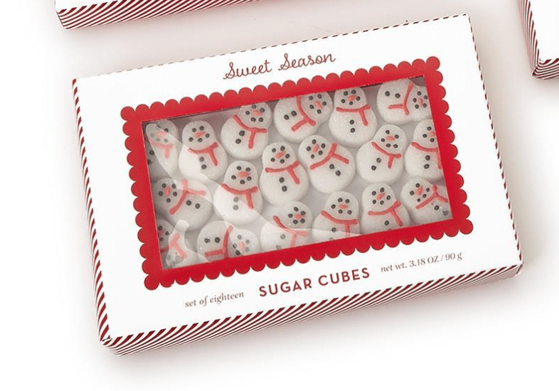 Snowman Holiday Sugar Cubes