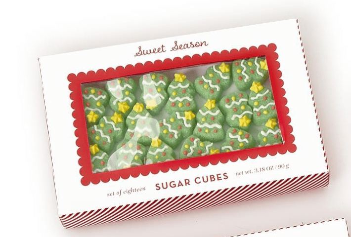 Tree Holiday Sugar Cubes