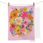 Werkshoppe Puzzles Floral Blush Tea Towel