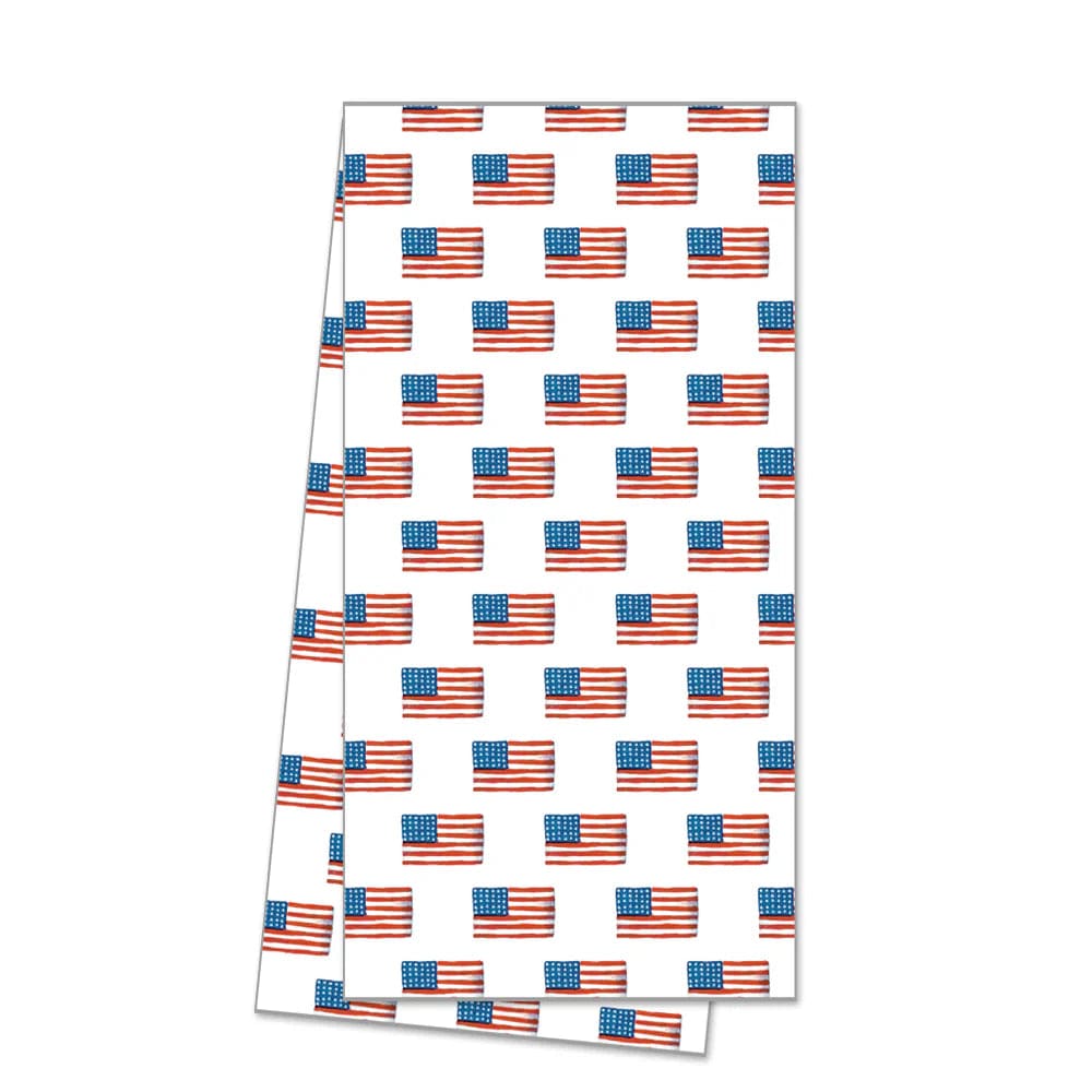 WH Hostess American Flag Tea Towel