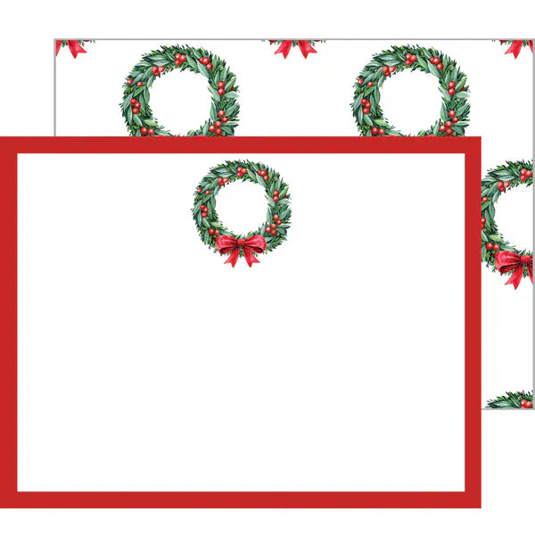 Berry Wreath Flat Notecard Set
