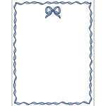 Blue Bow Scallop Notepad