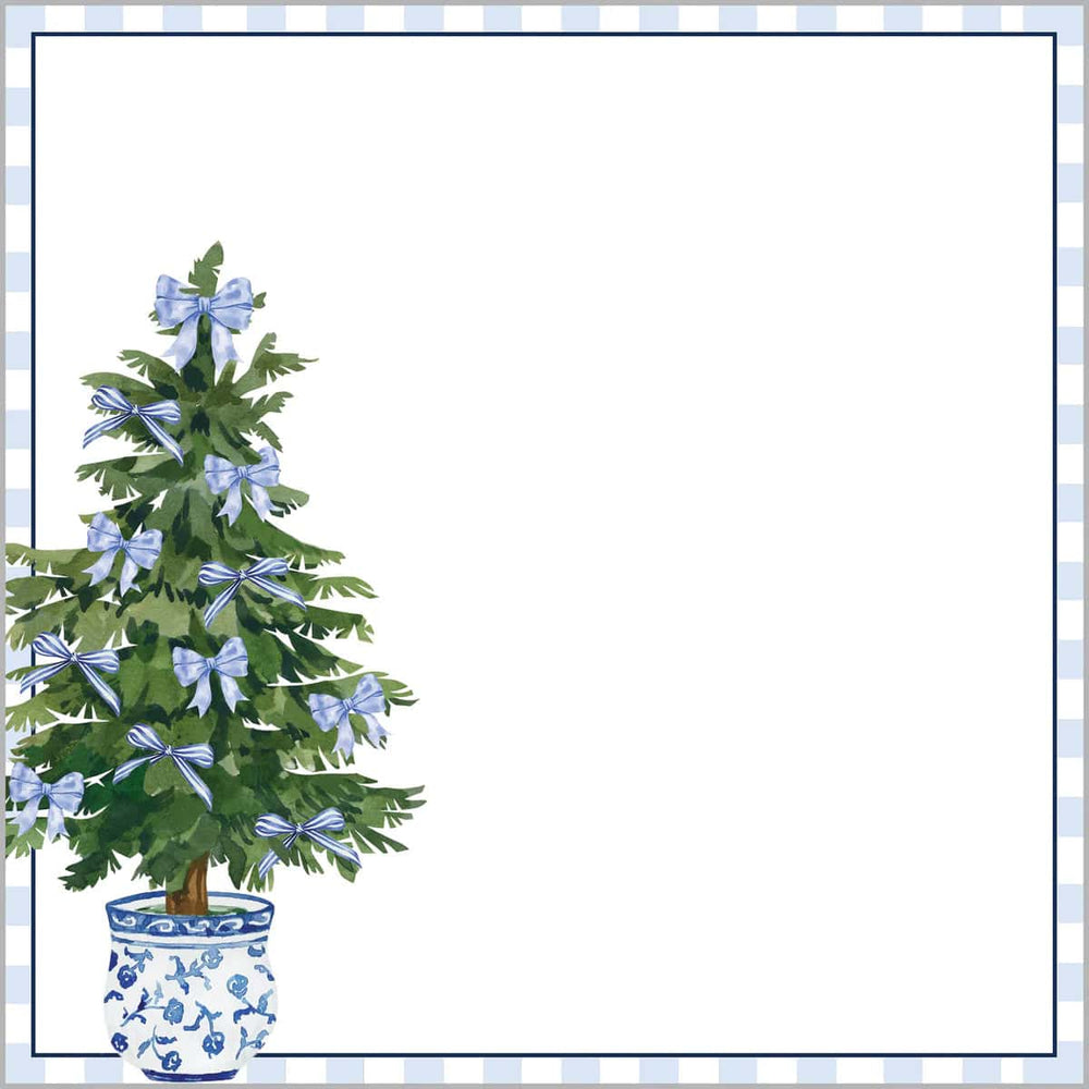 Blue Bow Tree Slab Notepad