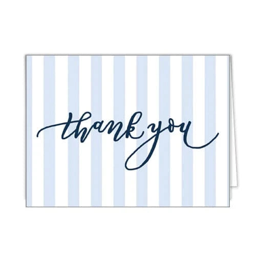 Blue Cabana Stripe Folded Notecard Set