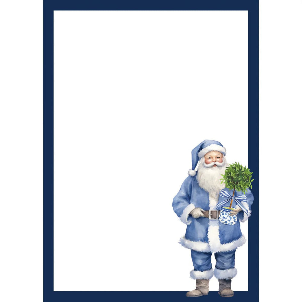 Blue Santa Claus 5x7 Notepad