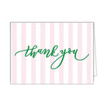 WH Hostess Cabana Stripe Pink Folded Notecard Set