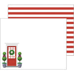 Christmas Front Door Flat Notecard Set