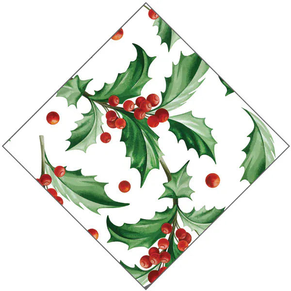 Christmas Holly Cocktail Napkins