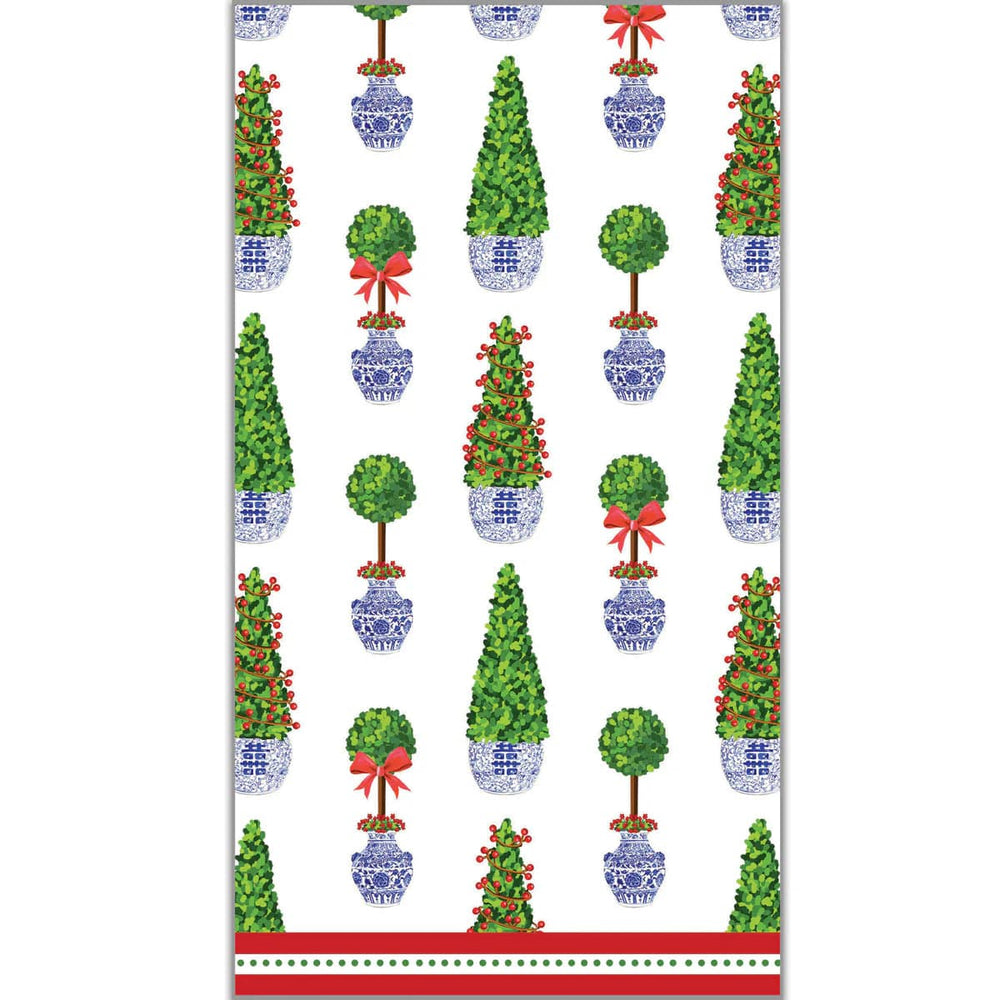 Christmas Topiaries Guest Towel Napkins