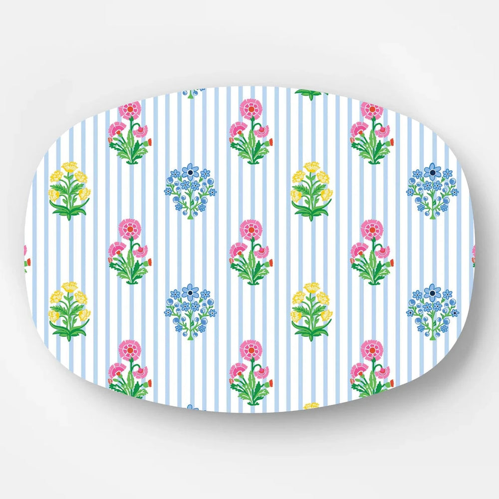 Coco Block Print Melamine Platter