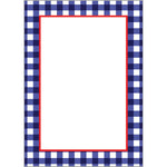 Navy Blue Gingham Check Notepad