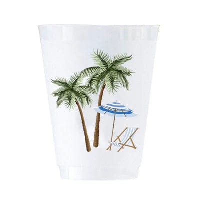 WH Hostess Palm Trees Shatterproof Cups