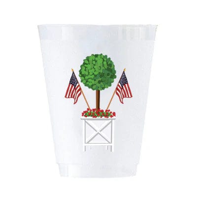 Patriotic Topiary Shatterproof Cups