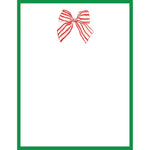 Red Striped Bow Notepad